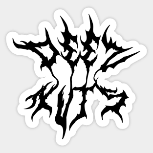 DEEZ NUTS Heavy Metal Band Parody (Black) Sticker